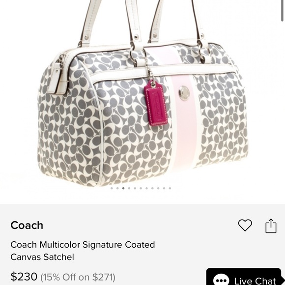 Coach Multicolor Signature Coated Canvas Satchel - Picture 5 of 6